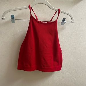 Red crop top